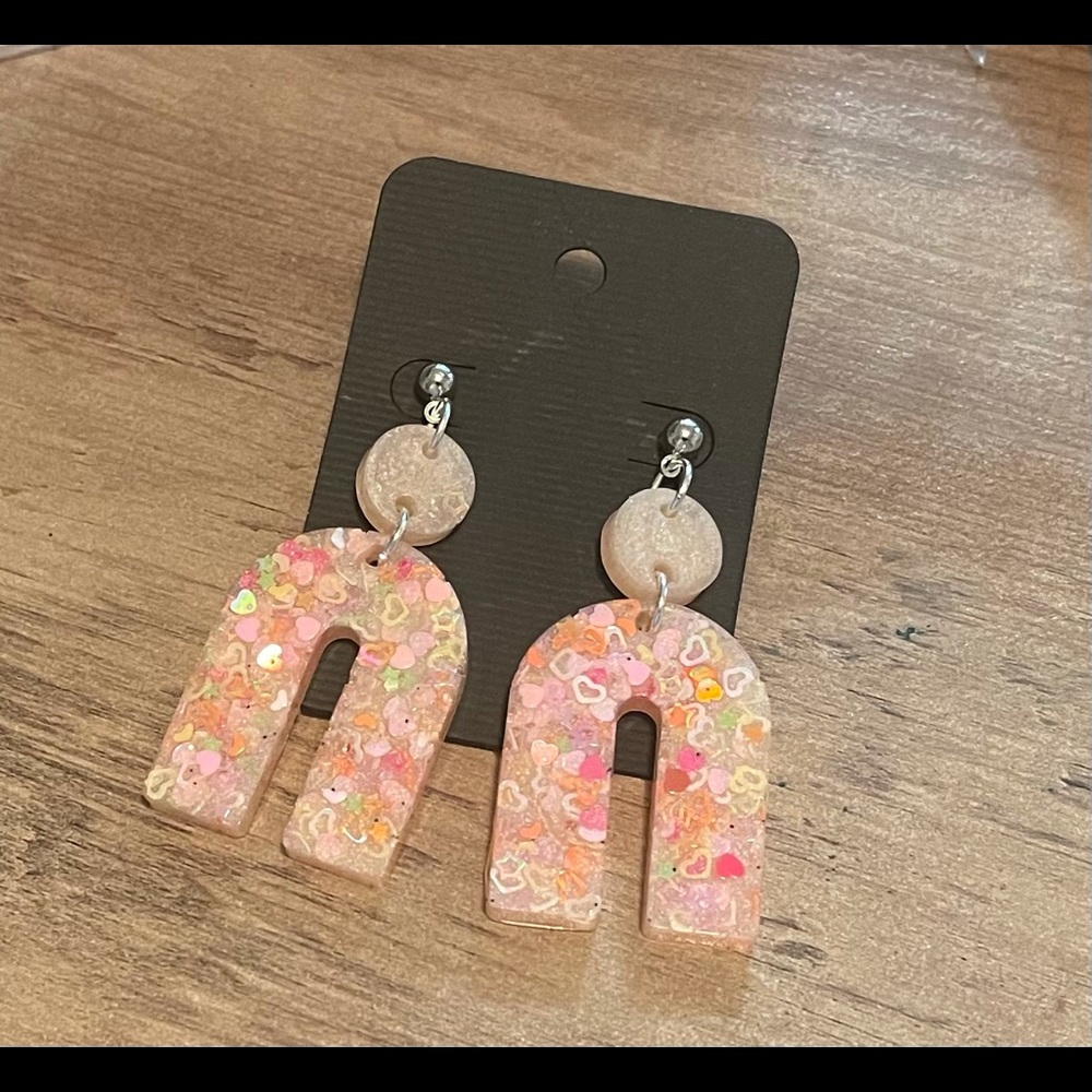 Handmade resin earrings